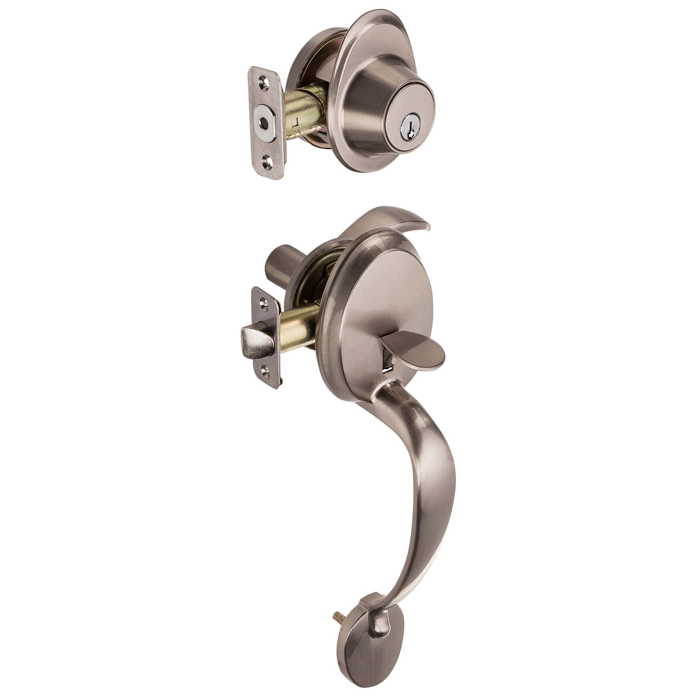 Front Door Handleset With Interior Left Handed Lever Dakota Collection