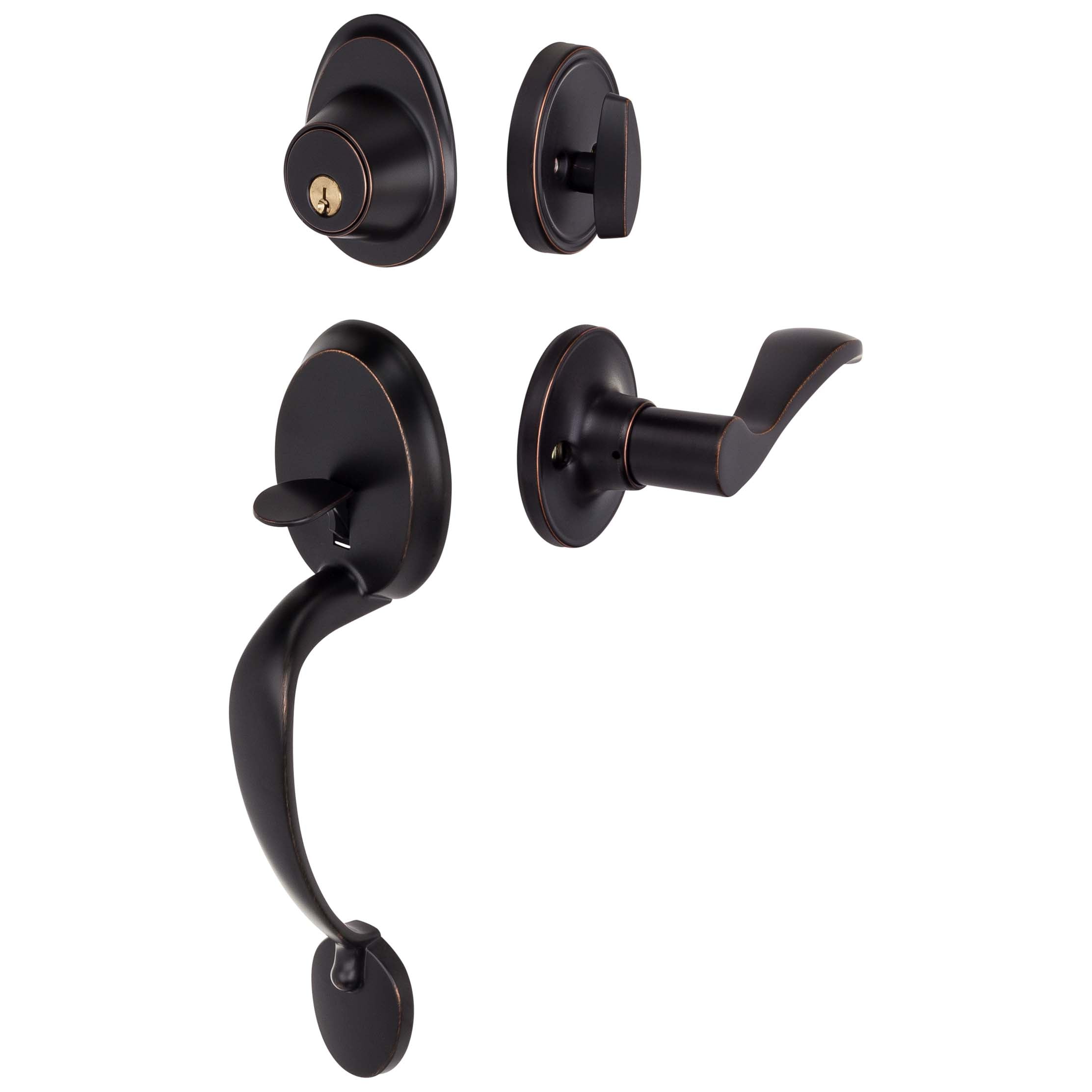 Front Door Handleset With Interior Right Handed Lever Dakota Collection
