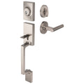Front Door Handleset With Interior Reversible Lever Contemporary Style Riley Collection