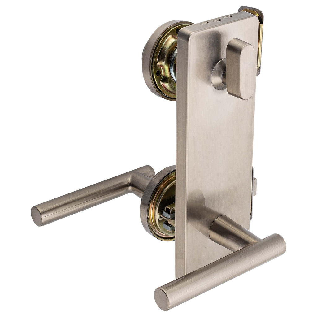 Interconnected Door Lock Reversible Passage Lever, UL Fire Rated, ANSI 2, Contemporary Style Riley Collection