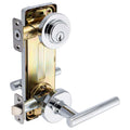 Interconnected Door Lock Reversible Passage Lever, UL Fire Rated, ANSI 2, Contemporary Style Riley Collection