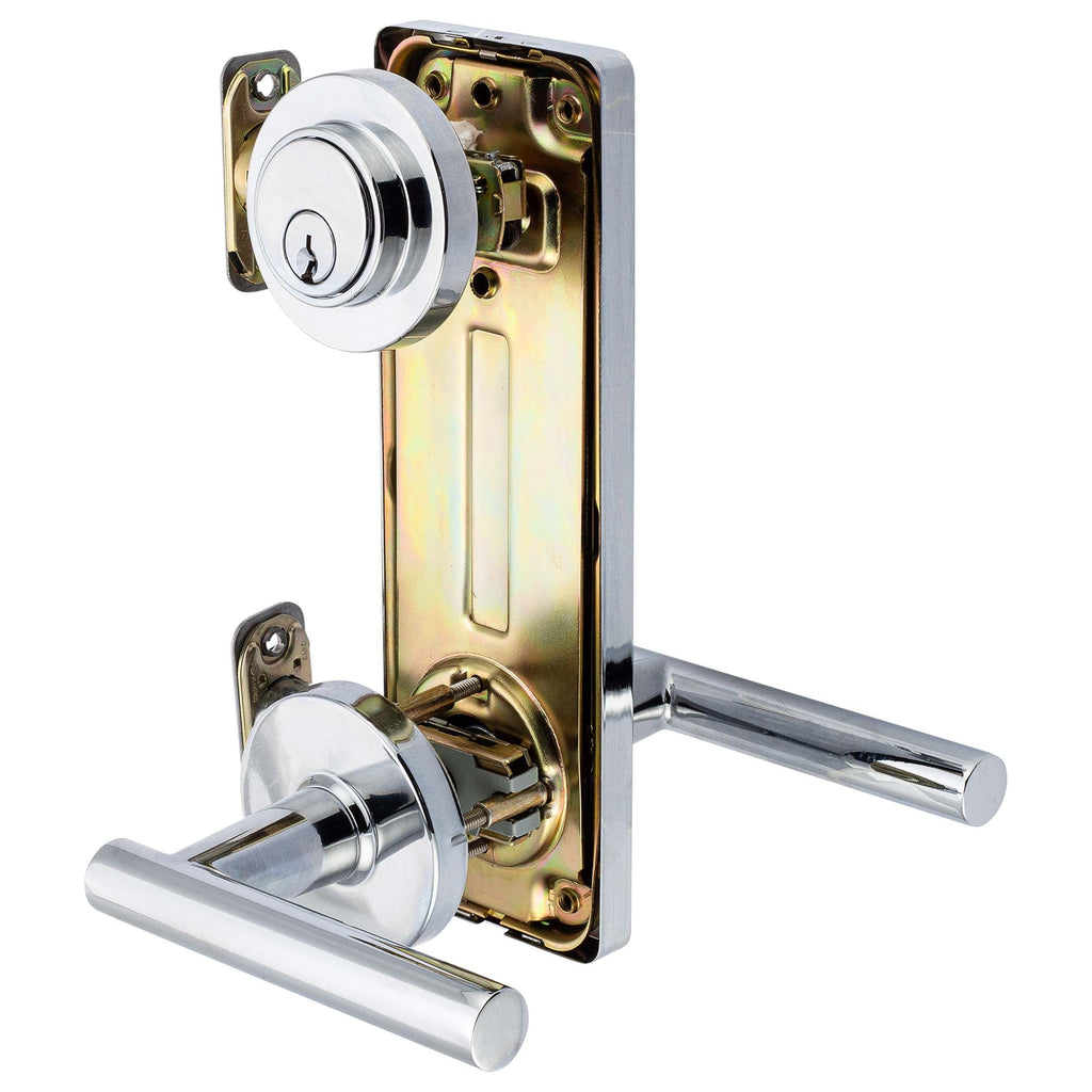 Interconnected Door Lock Reversible Passage Lever, UL Fire Rated, ANSI 2, Contemporary Style Riley Collection