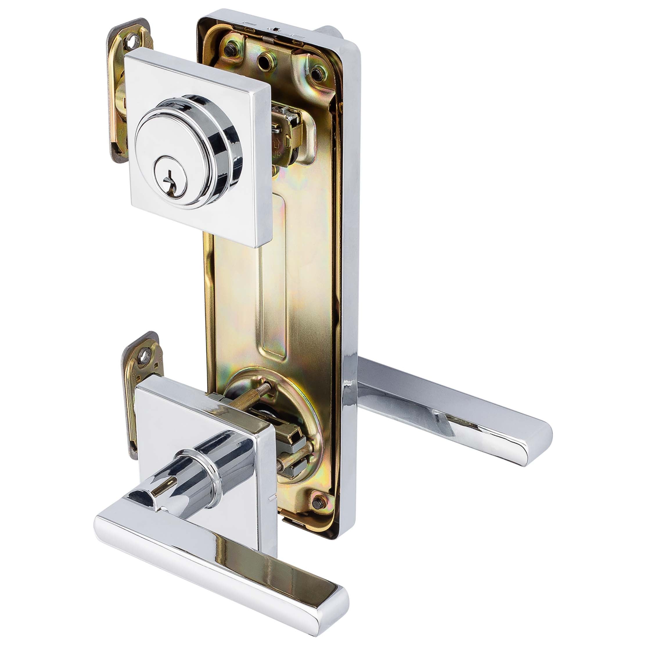 Interconnected Door Lock Reversible Passage Lever, UL Fire Rated, ANSI 2, Contemporary Style Harper Collection