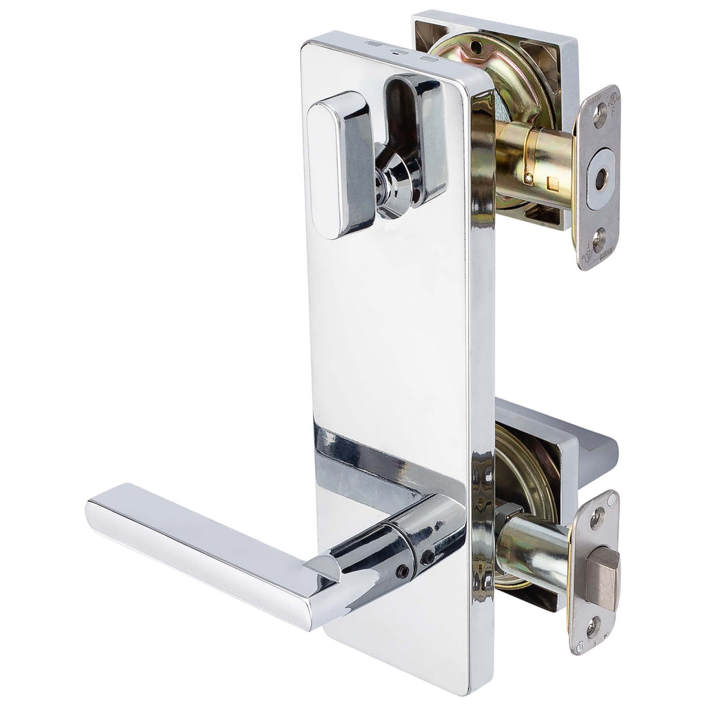 Interconnected Door Lock Reversible Passage Lever, UL Fire Rated, ANSI 2, Contemporary Style Harper Collection