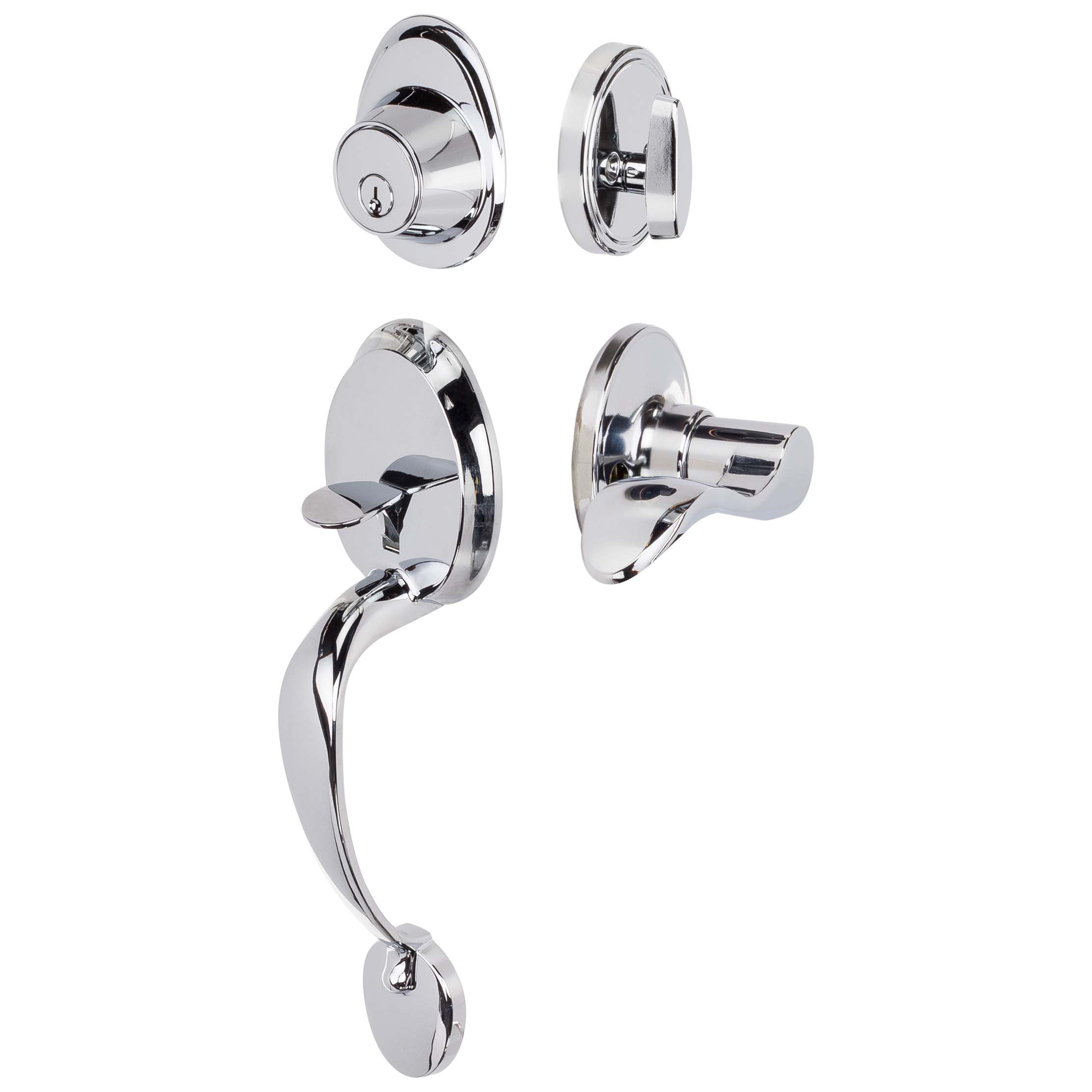 Front Door Handleset With Interior Left Handed Lever Dakota Collection