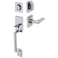 Front Door Handleset With Interior Reversible Lever Contemporary Style Harper Collection